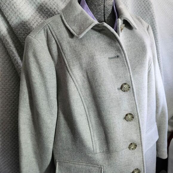 Talbots Soft 50% wool Women's Grey Coat Gothic style - Picture 1 of 8